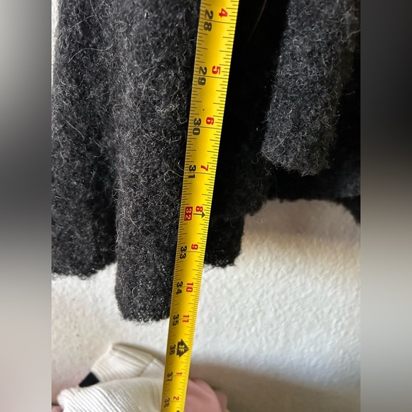 FREE PEOPLE Size S Dark Gray Wrap Winter Knit Sweater Vest Wool Alpaca Cabincore - Picture 9 of 13